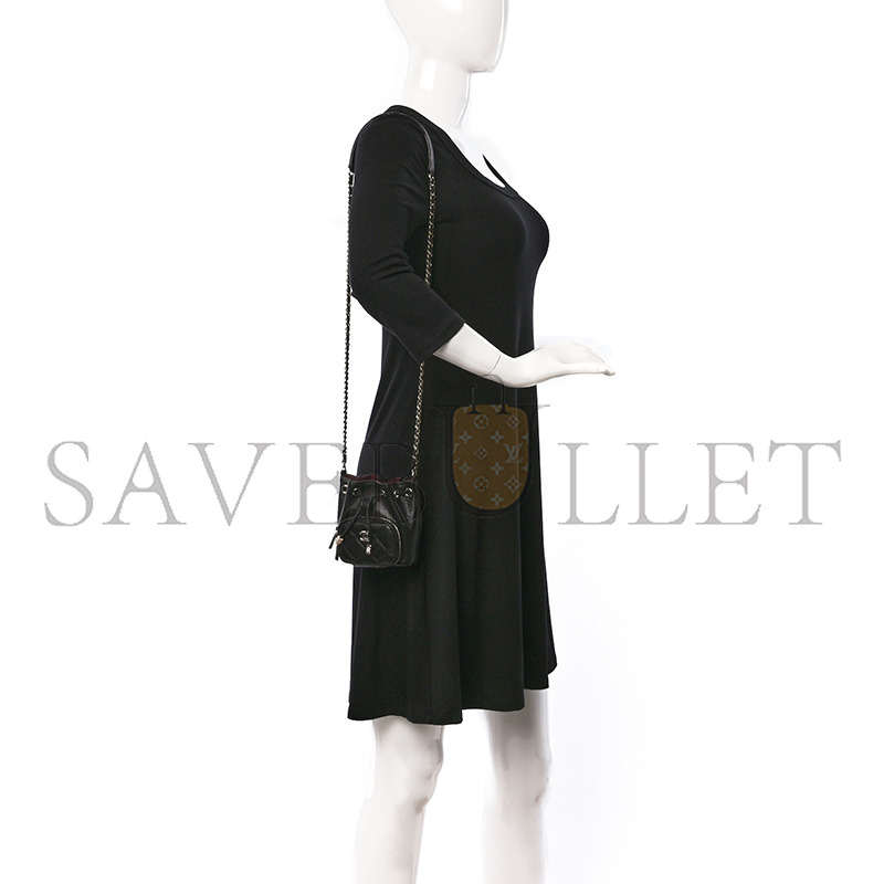 Ch*el caviar quilted mini cc pocket bucket bag black ap2913 (11*10*4cm)